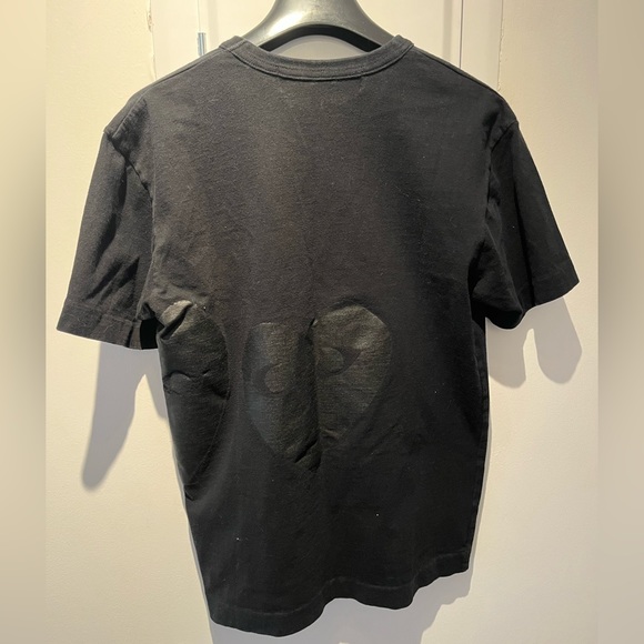 COMME DES GARÇONS PLAY Double Heart T-Shirt - Picture 2 of 4